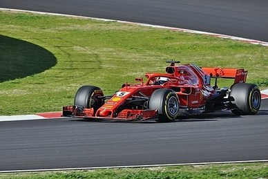 Sebastian Vettel im Ferrari landet in Österreich auf dem 3. Platz