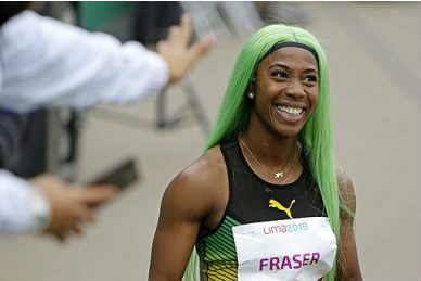 Shelly-Ann Fraser-Pryce  siegt bei Damen 100 Meter